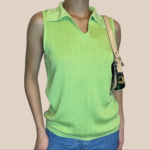 Vintage collared sleeveless top - Picture 4 of 5